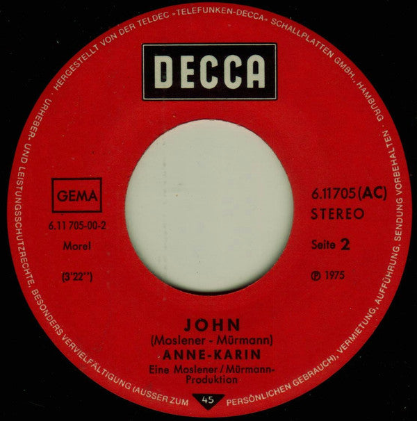 Anne Karin : Etwas Mehr (7", Single)