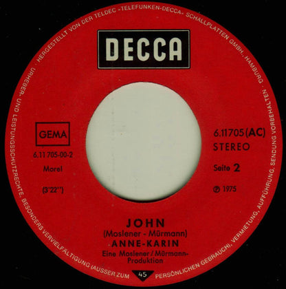 Anne Karin : Etwas Mehr (7", Single)