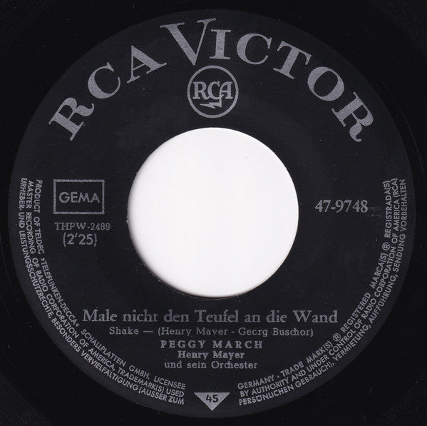 Peggy March : Male Nicht Den Teufel An Die Wand / Memories Of Heidelberg (7", Single)
