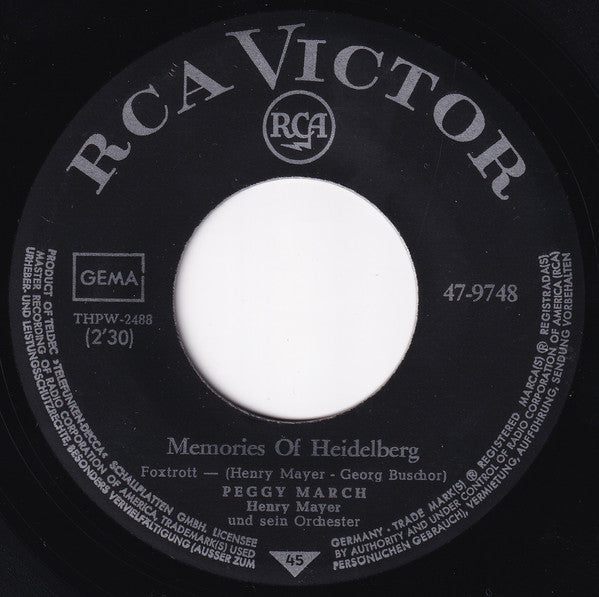 Peggy March : Male Nicht Den Teufel An Die Wand / Memories Of Heidelberg (7", Single)