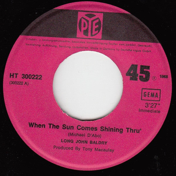 Long John Baldry : When The Sun Comes Shining Thru (7", Single)