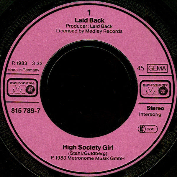 Laid Back : High Society Girl (7", Single)