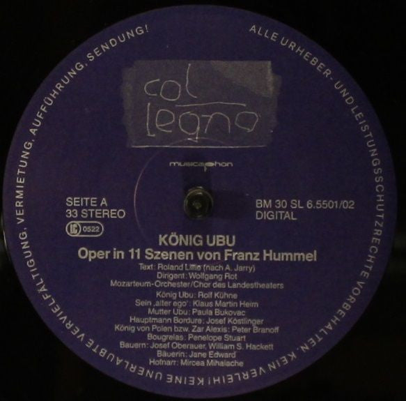 Franz Hummel : König Ubu (2xLP, Album, Ltd, Num)