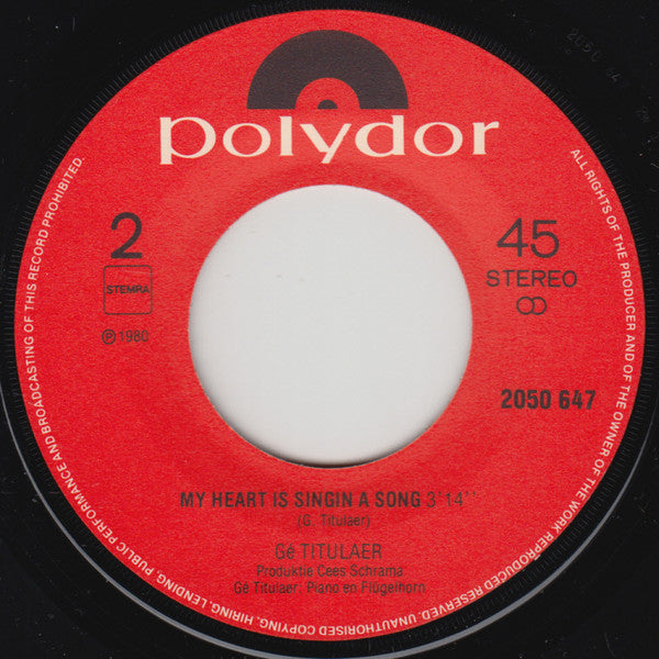 Gé Titulaer : Blackbird (7")