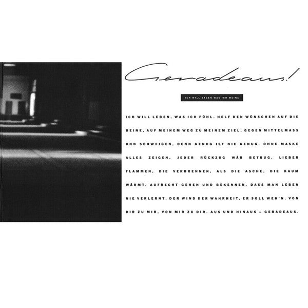 Udo Jürgens : Geradeaus! (LP, Album)