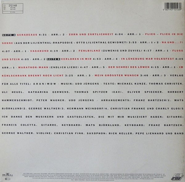 Udo Jürgens : Geradeaus! (LP, Album)