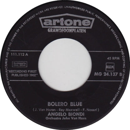 Angelo Biondi : Buona Notta Bambino / Bolero Blue (7", Single)
