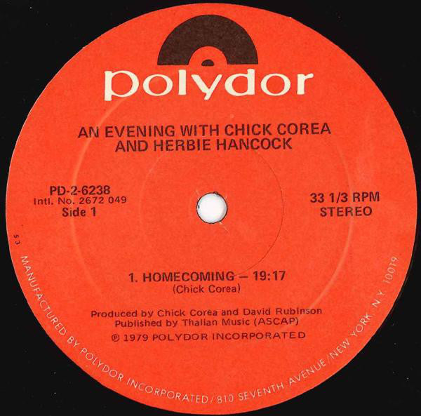 Chick Corea / Herbie Hancock : An Evening With Chick Corea And Herbie Hancock (2xLP, Album)