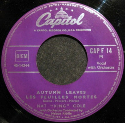 Nat King Cole : Love Is A Many-Splendored Thing / Autumn Leaves (7")