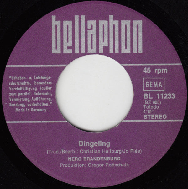 Nero Brandenburg : Dingeling (Live) (7", Single)