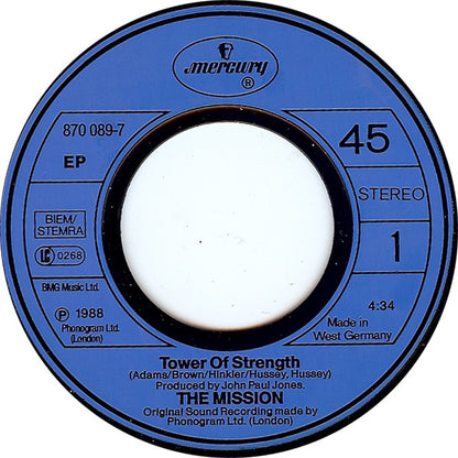 The Mission : Tower Of Strength (7", EP, Blu)