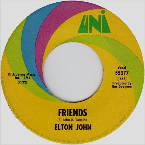 Elton John : Friends / Honey Roll (7")