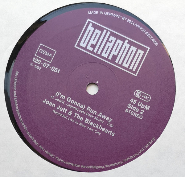 Joan Jett & The Blackhearts :  You Don't Know What You've Got  (12", Maxi)