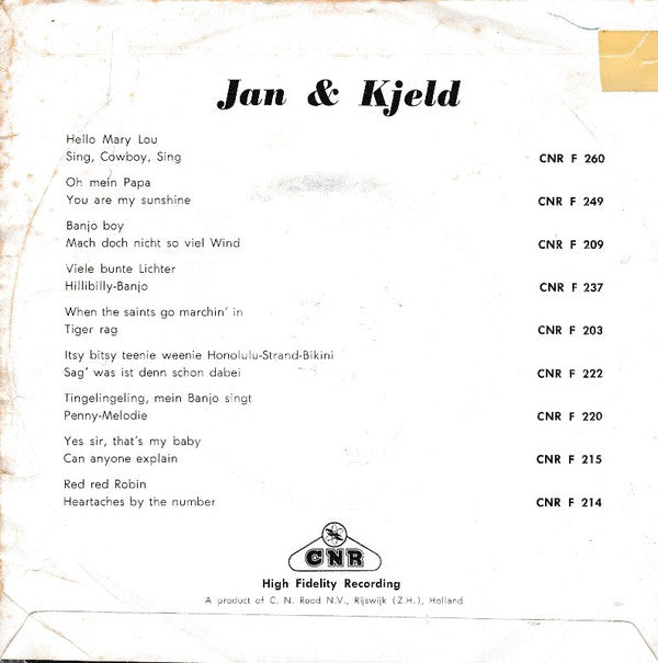 Jan & Kjeld : Banjo Boy / Mach Doch Nicht So Viel Wind (7", Single)
