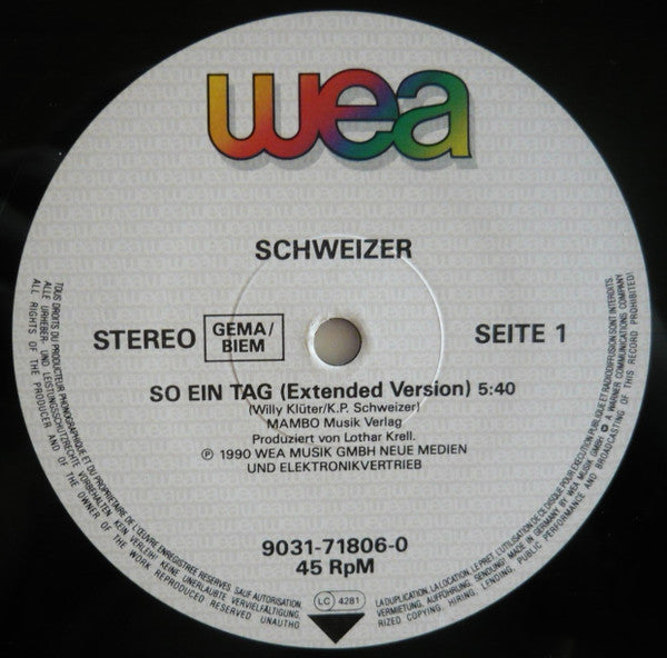 Schweizer : So Ein Tag (12")