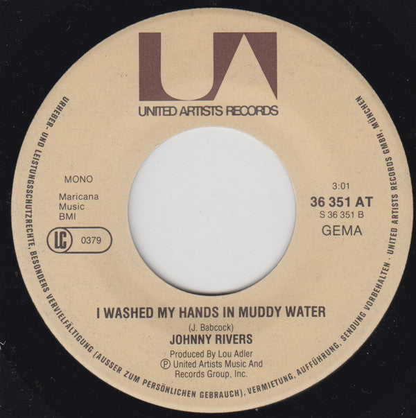 Johnny Rivers : Seventh Son / Muddy Water (7", Single)
