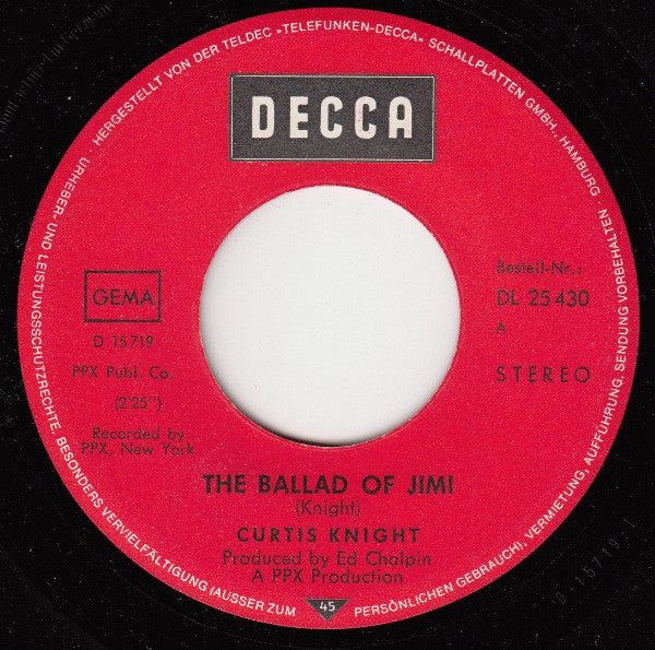 Jimi Hendrix And Curtis Knight : The Ballad Of Jimi (7", Single)