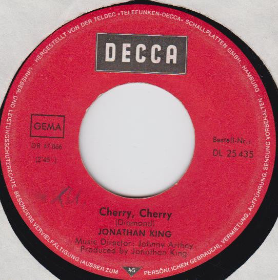 Jonathan King : Cherry, Cherry (7", Single)