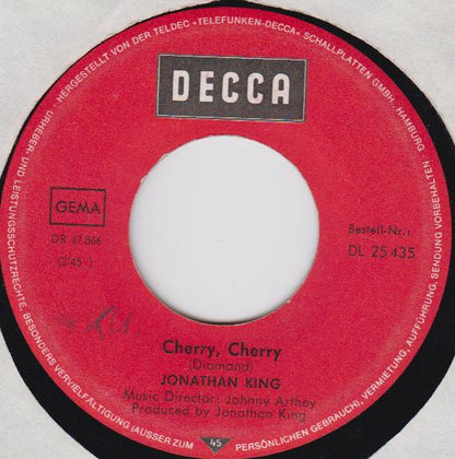 Jonathan King : Cherry, Cherry (7", Single)