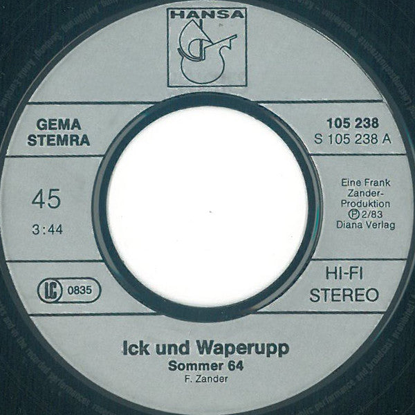 Ick Und Waperupp : Sommer 64 / Winter 68 (7", Single)