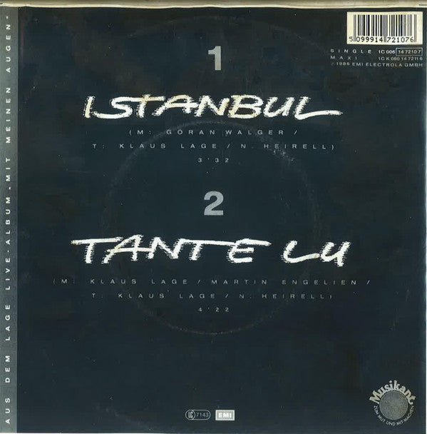 Klaus Lage Band : Istanbul (7", Single)