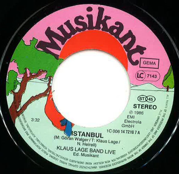 Klaus Lage Band : Istanbul (7", Single)