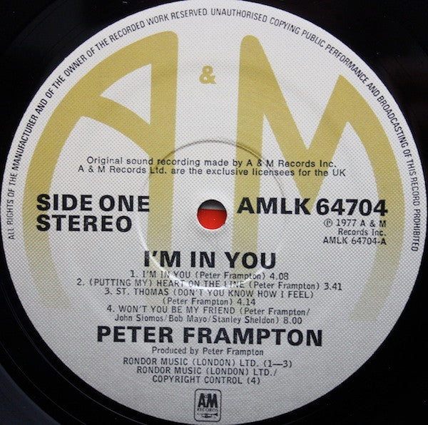 Peter Frampton : I'm In You (LP, Album)