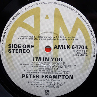 Peter Frampton : I'm In You (LP, Album)