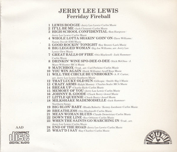 Jerry Lee Lewis : Ferriday Fireball (CD, Comp)