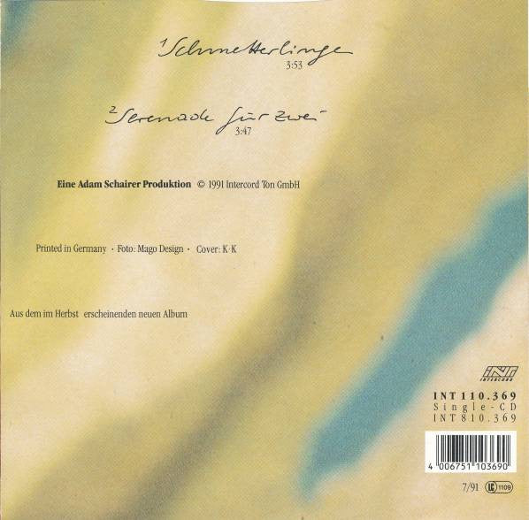 Claudia Jung : Schmetterlinge (7", Single)