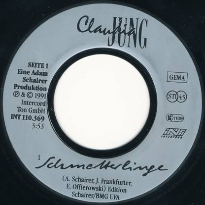 Claudia Jung : Schmetterlinge (7", Single)