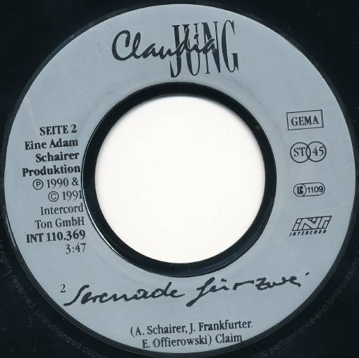 Claudia Jung : Schmetterlinge (7", Single)