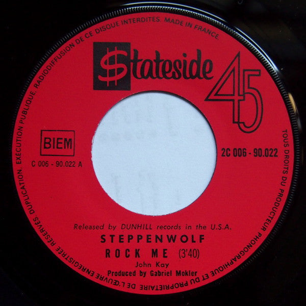 Steppenwolf : Rock Me (7", Single)