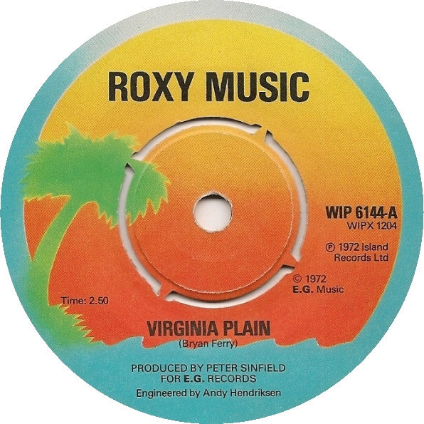 Roxy Music : Virginia Plain (7", Single, RE)