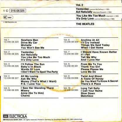 The Beatles : Die Grössten Vier Vol.2 (7", EP)