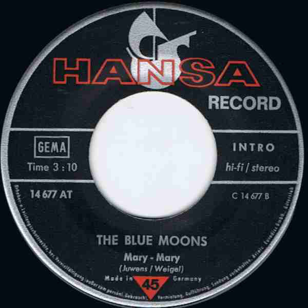 The Blue Moons : Ha-Lee Loo-Ya (7", Single)