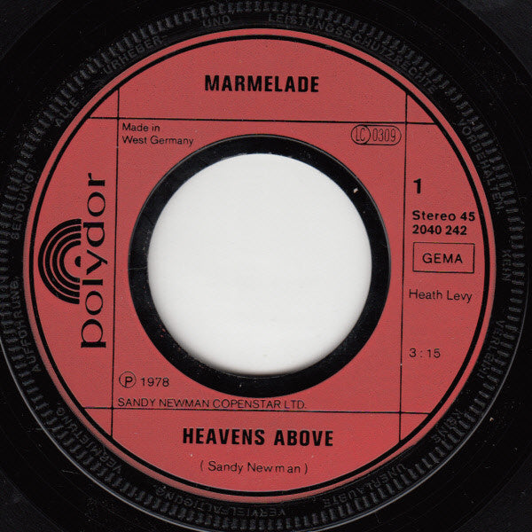 The Marmalade : Heaven's Above (7", Single)