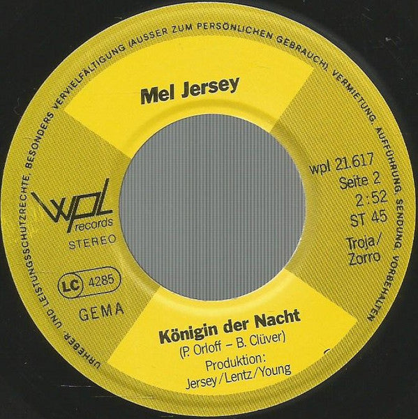 Mel Jersey : Schenk Mir Eine Nacht (7", Single)