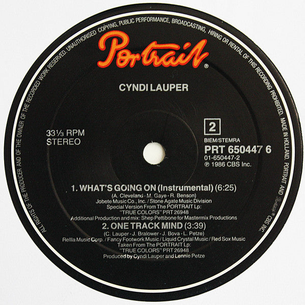 Cyndi Lauper : What's Going On (12", Maxi)