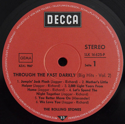 The Rolling Stones : Through The Past, Darkly (Big Hits Vol. 2) (LP, Comp, RE, Gat)
