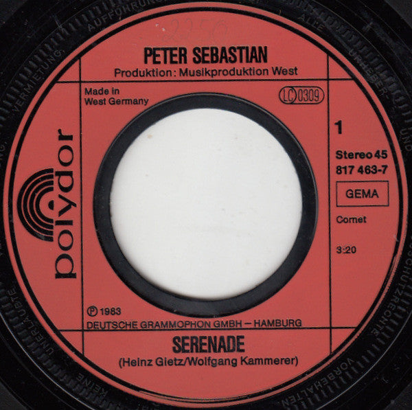 Peter Sebastian : Serenade (7", Single)