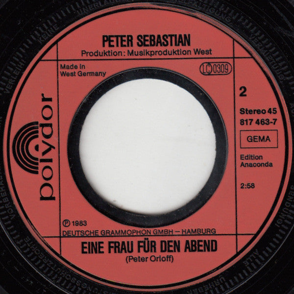 Peter Sebastian : Serenade (7", Single)