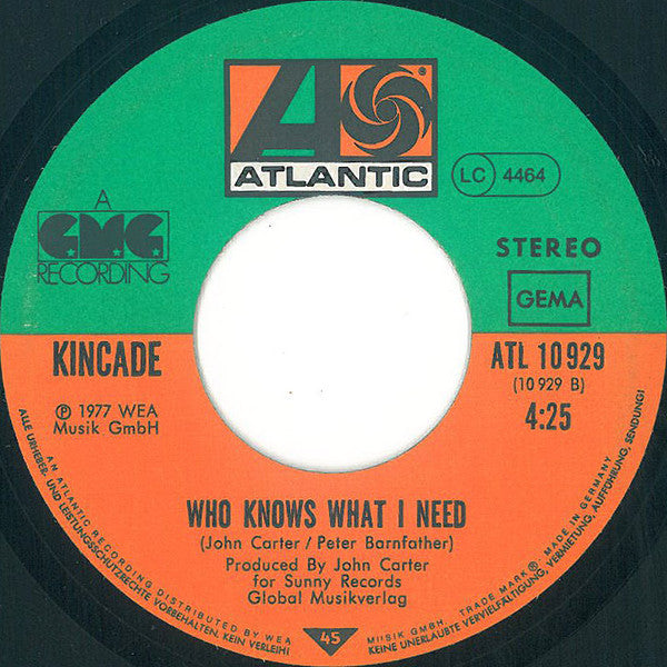 Kincade : Slow Down (7")