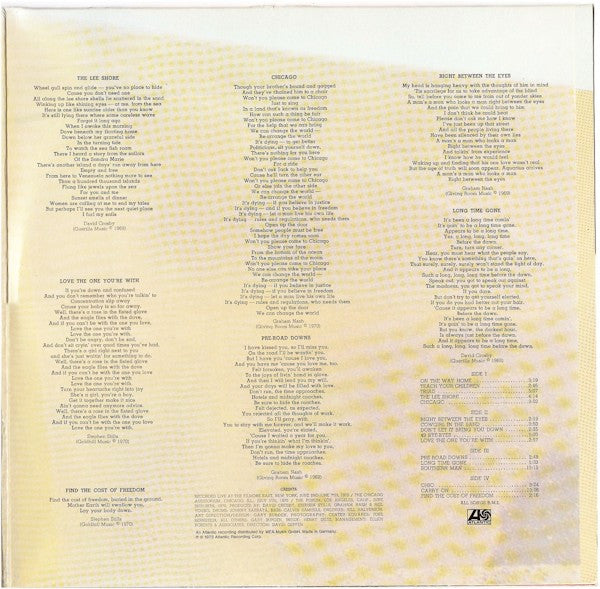 Crosby, Stills, Nash & Young : 4 Way Street (2xLP, Album, RE)