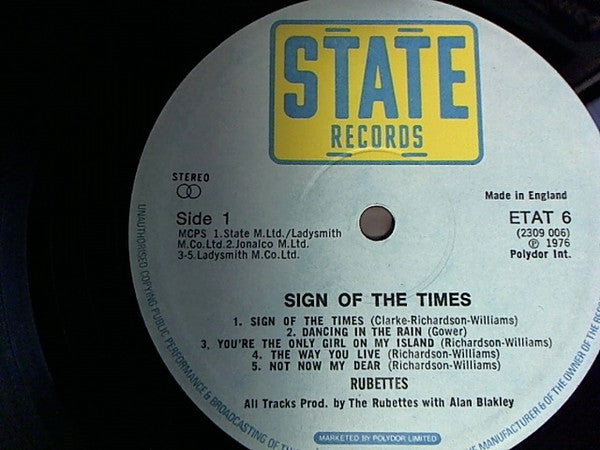The Rubettes : Sign Of The Times (LP, Album)