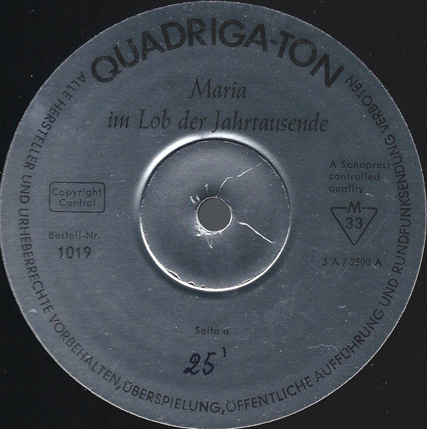 Various : Maria Im Lob Der Jahrtausende (LP)