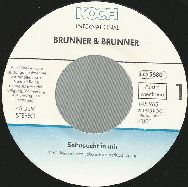 Brunner & Brunner : Sehnsucht In Mir (7", Single)