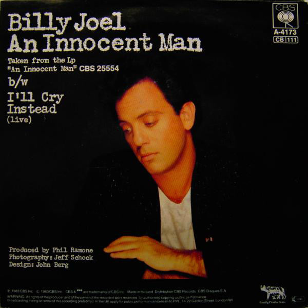 Billy Joel : An Innocent Man (7", Single)