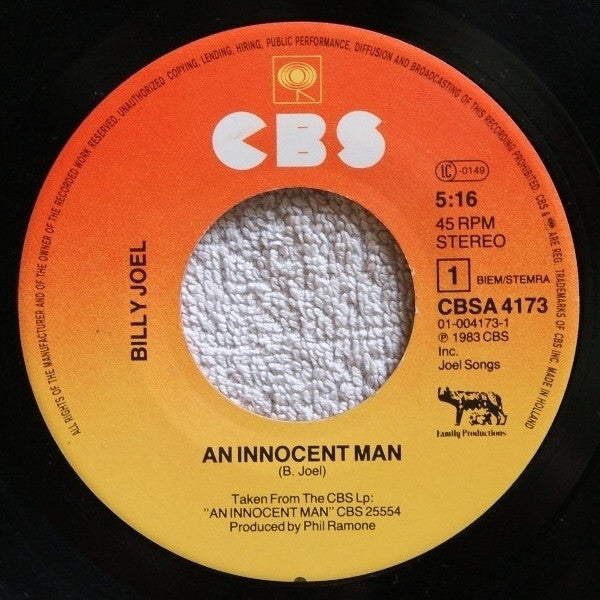 Billy Joel : An Innocent Man (7", Single)