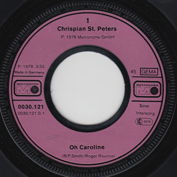 Crispian St. Peters : Oh Caroline  (7", Single)